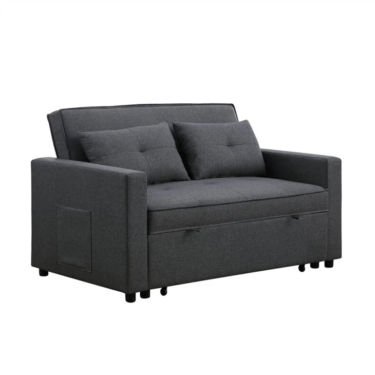 أريكة سرير منجدة من الكتان من Partner Linen Tufed Futon