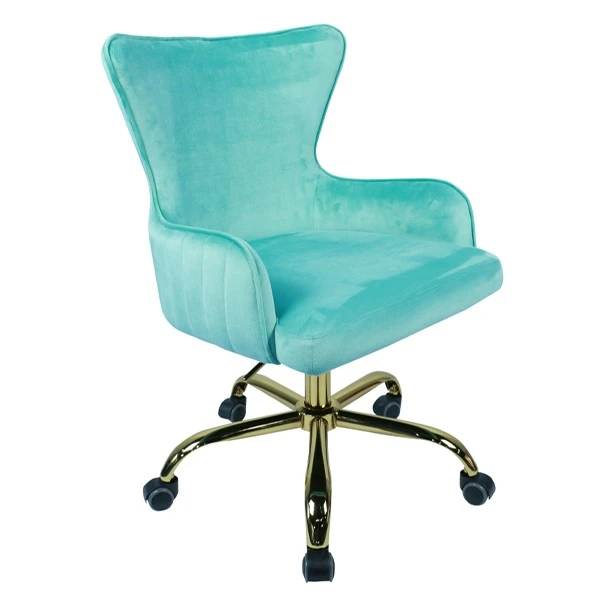 Mid-back Light Blue Adjustable Swivel Task Chair