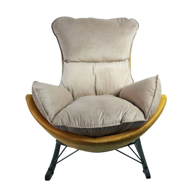 New Design Velvet Fabric Covered Leisure Chair, Rocking Chair