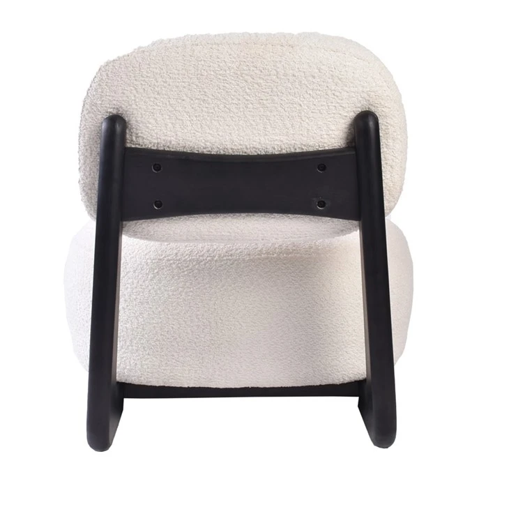 Partner Cashmere Fabric Cover Leisure Chair With Rubber Wooden Frame New Design ISLA